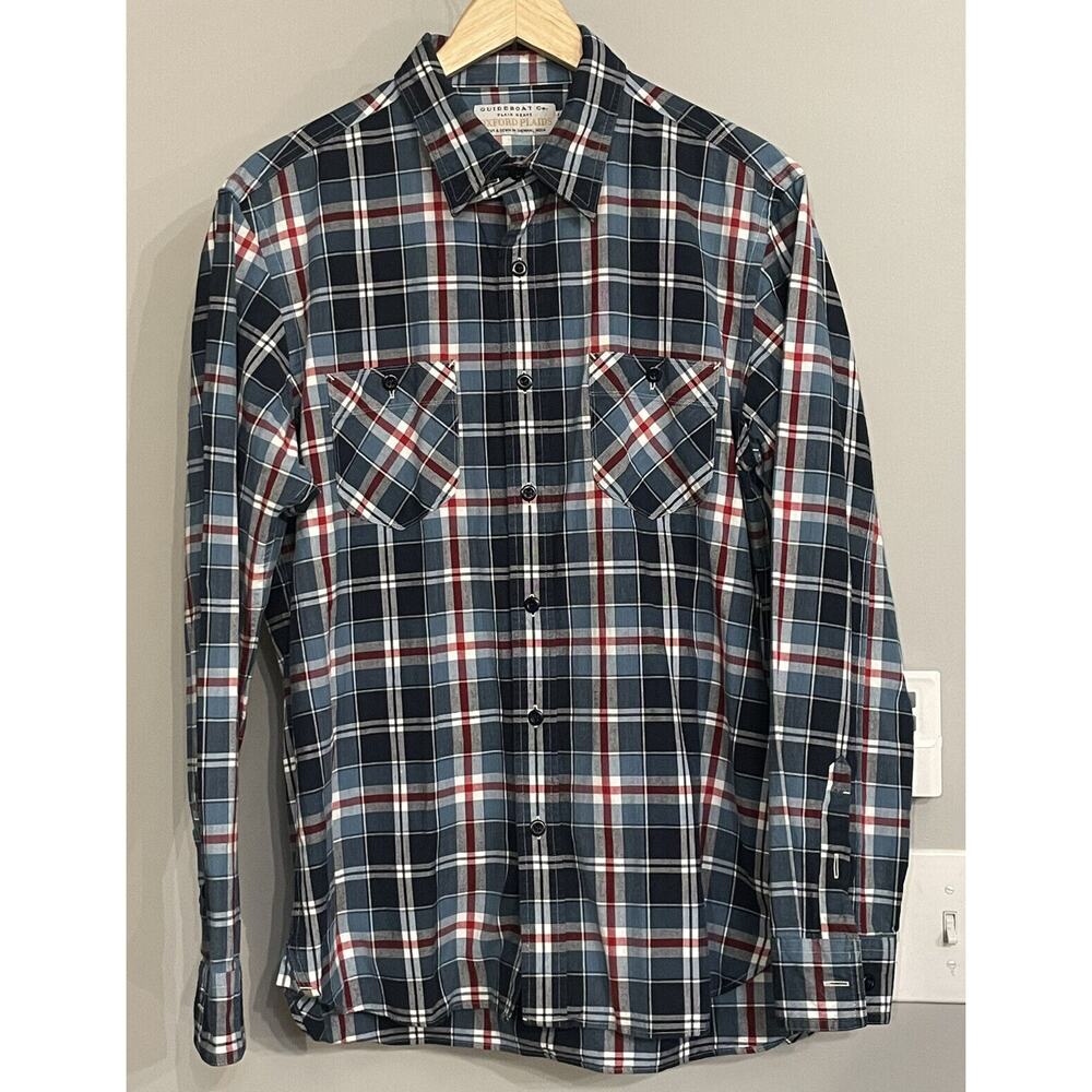 Guideboat Co Shirt Plain Weave Oxford Plaids Button Down‎ Long Sleeve Mens L